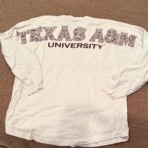 Texas A&M University White Long Sleeve Varsity Shirt